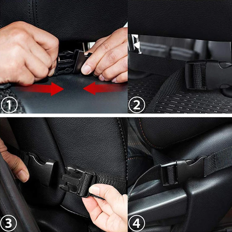 Lightweight Universal Car Backseat Headrest Organizer Bag with Touchable Tablet Holder Pocket Kids Storage Solution