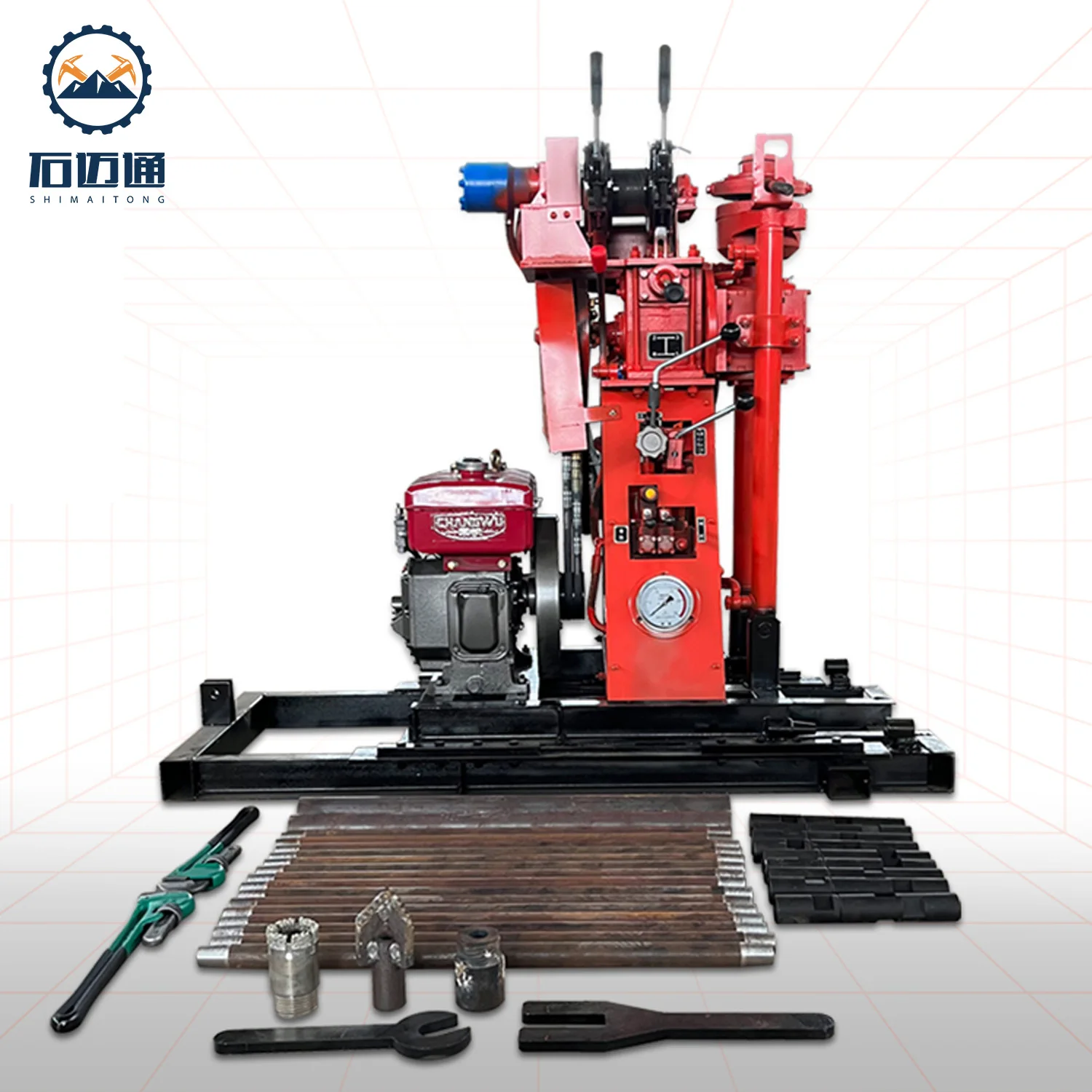 Rotary Drilling Rig JM50 for Soil Testing  hydraulic rotator core drilling rig