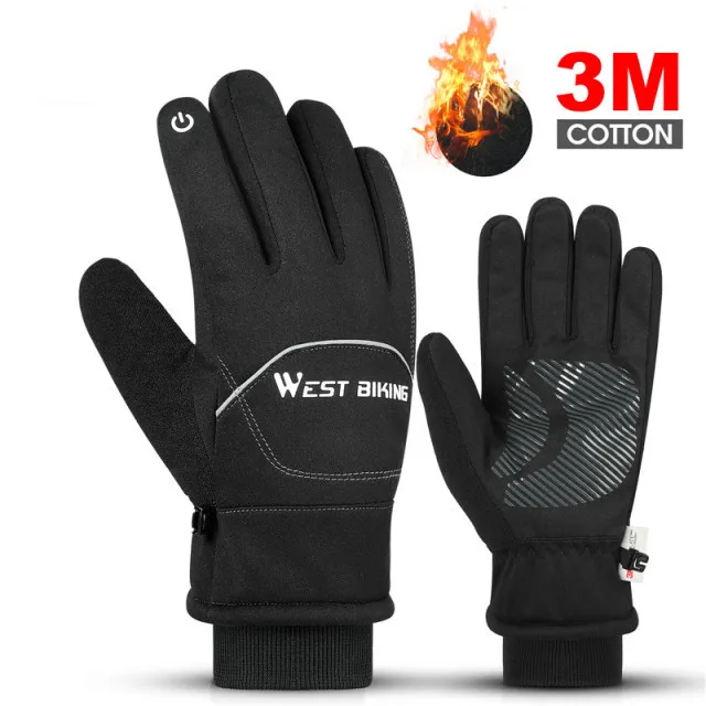 Winter Warm Bike Gloves Waterproof Touch Screen Cycling Gloves 3M Thinsulate Thermal Sport Ski MTB Road Bike Gloves
