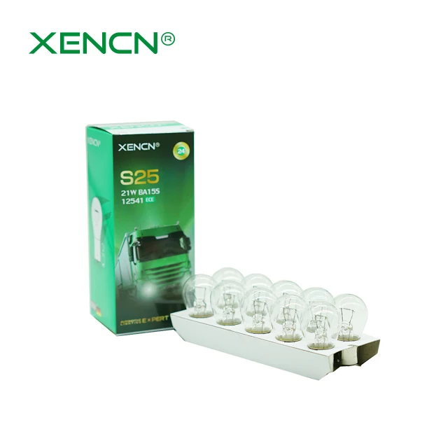 XENCN S25 12541 24V 21W Галогенные миниатюрные лампы BA15S, автомобильное освещение. Автомобильные аксессуары лампа. Запасные части, фары грузовика