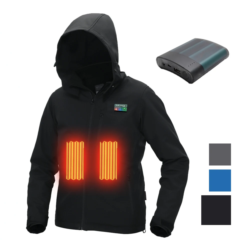 12V Heated Winter Jacket Electric Warming Jacket Heated 7.4V Clothes Thermal Coat