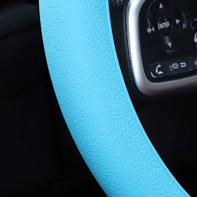 Automotive silicone steering wheel cover comfortable non-slip steering wheel protective cover universal steering wheel cover