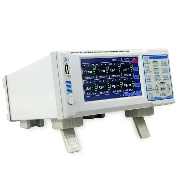 IV380 16-канальный видеорегистратор Многоканальный регистратор данных температуры Высокое разрешение USB инспекции