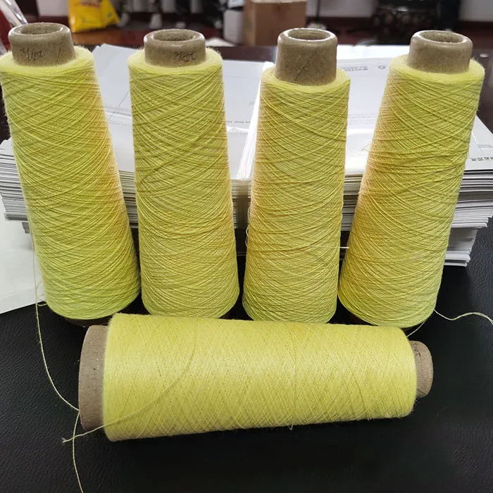 yellow para-aramid textile 303 fireproof weaving yarn manufacturers supply Aramid sewing thread