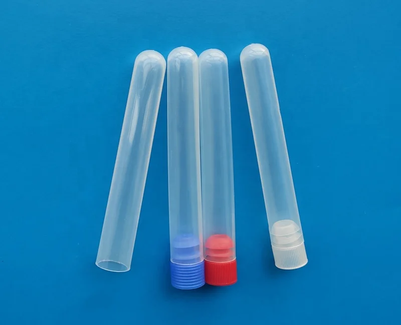 12*60 to 25*150mm lab use Plastic polypropylene PP Test Tube with Flange Plug cap
