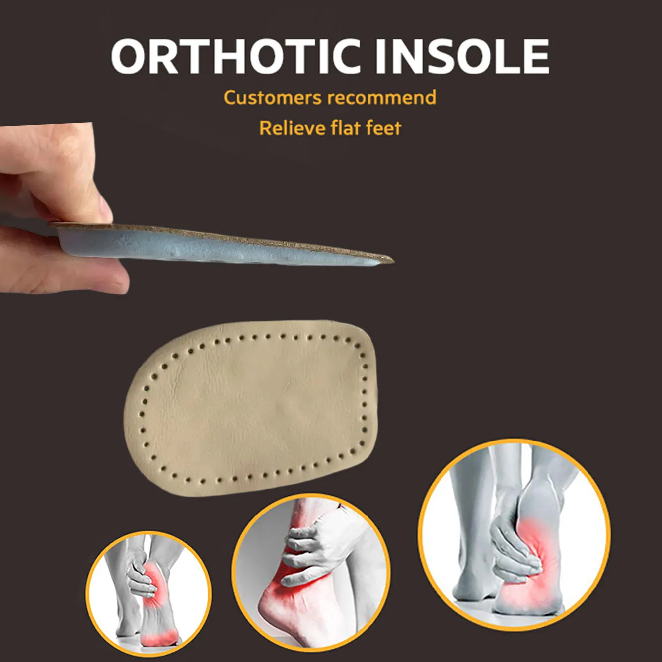 sports arch insole for shoes insoles for shoes flat breathable TPE increase heel pad