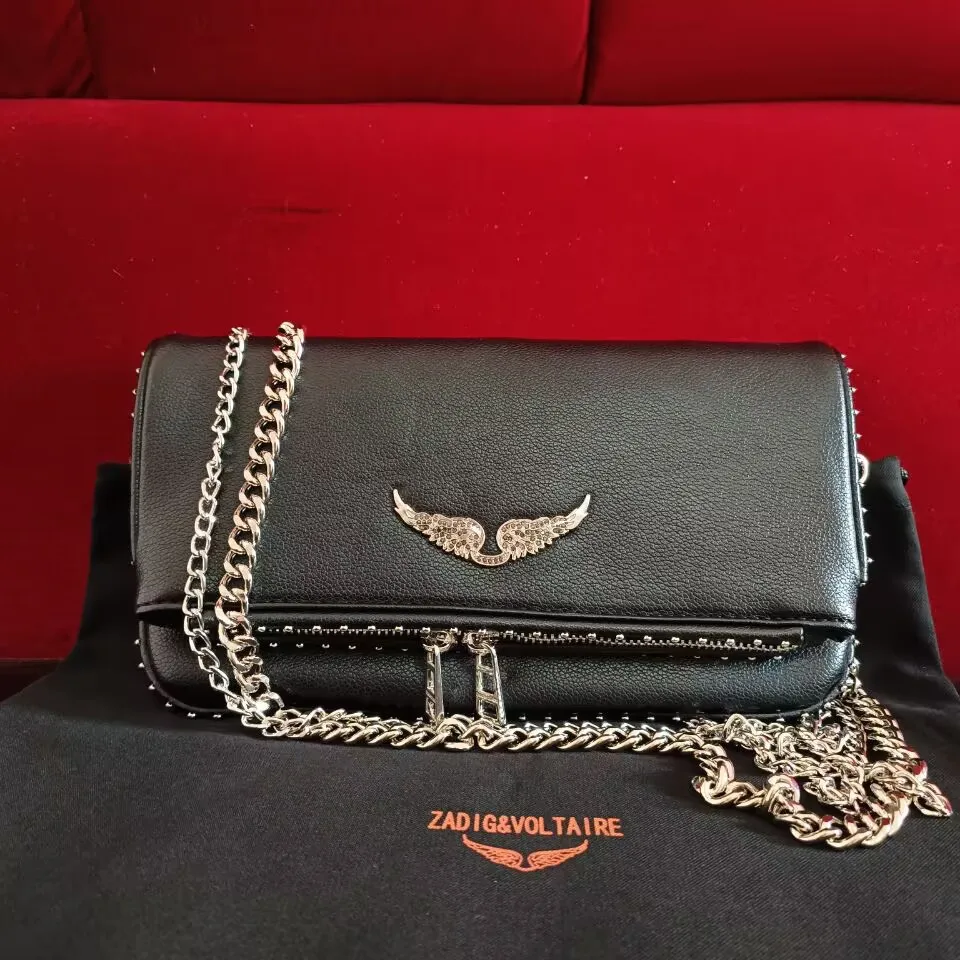 Spain Silver Wing Designer Chain Shoulder Bag Women Crossbody Messenger Bags Soft Leather Luxury Clutch Bag Lady Envelope Purses