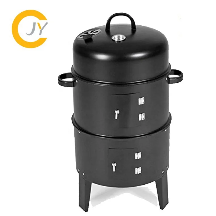 Portable Charcoal Barbecue Grill Smoker Bbq Grills 3 in 1 Outdoor Christmas Space Party Halloween Travel Chinese Beer Discount