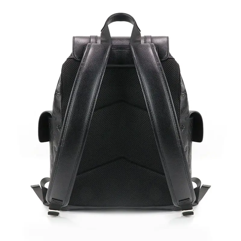 2024 Customized High Quality Stylish Model Factory Wholesale Embossed Monogram Pattern Backpack With Laptop Pocket For Daily