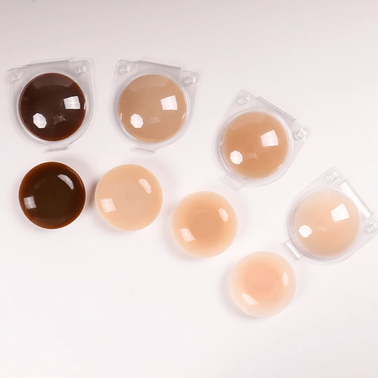 Liquid Material Solid Glueless Soft Sticky Brown Non Adhesive Silicone Nipple Cover