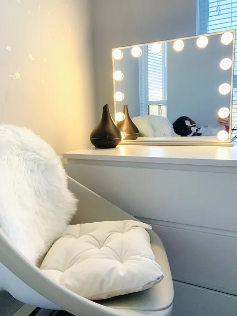 Wholesale Vanity Mirror Square Dresser Lighted Table Girl Adjustable 14 led light bulbs Hollywood Mirror