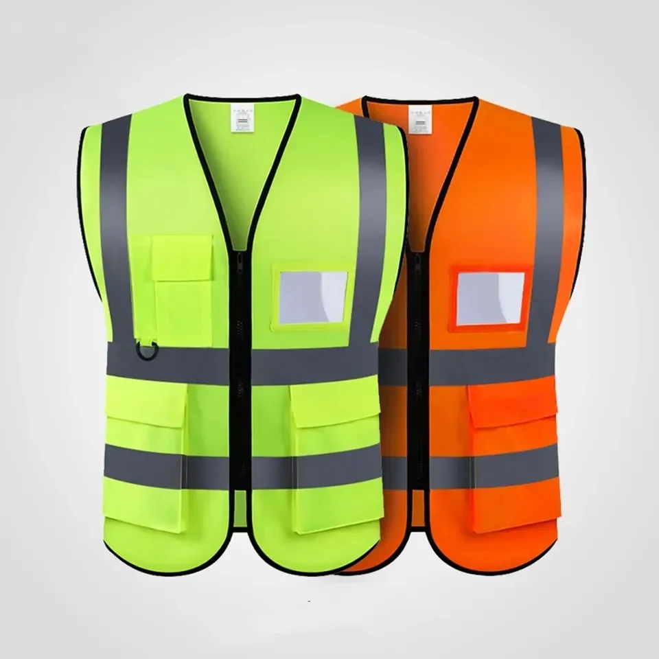 Reflective Strip Polyester Fabric Construction Safety Vest with Logo Reflective Clothing Safety Reflective Vest