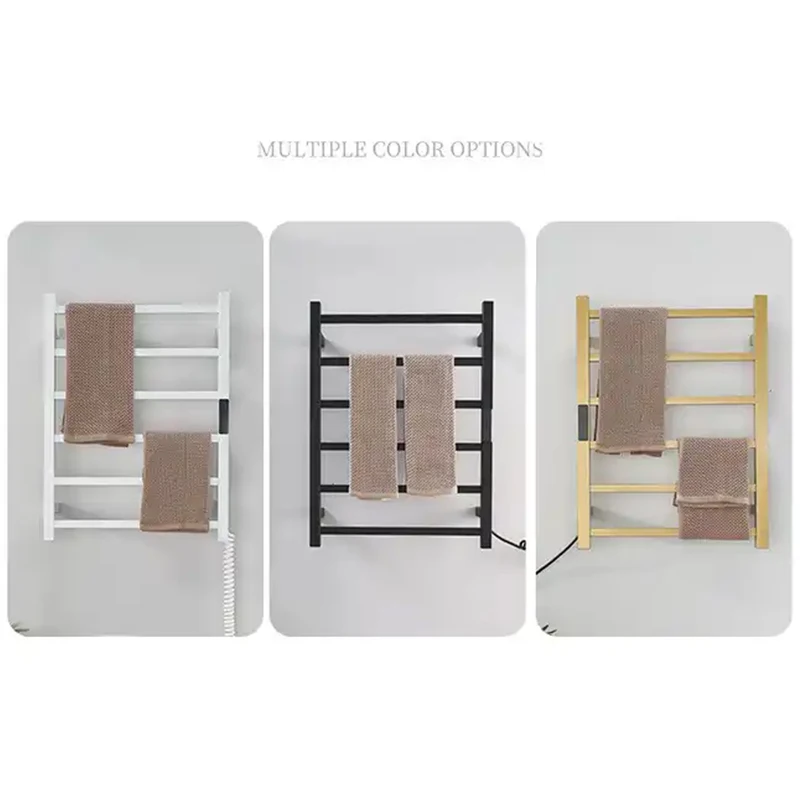 Smart Heated Towel Rail 304 Stainless Steel Wall Mounted Gold Electric Towel Rack Shelf heating Towel Warmer