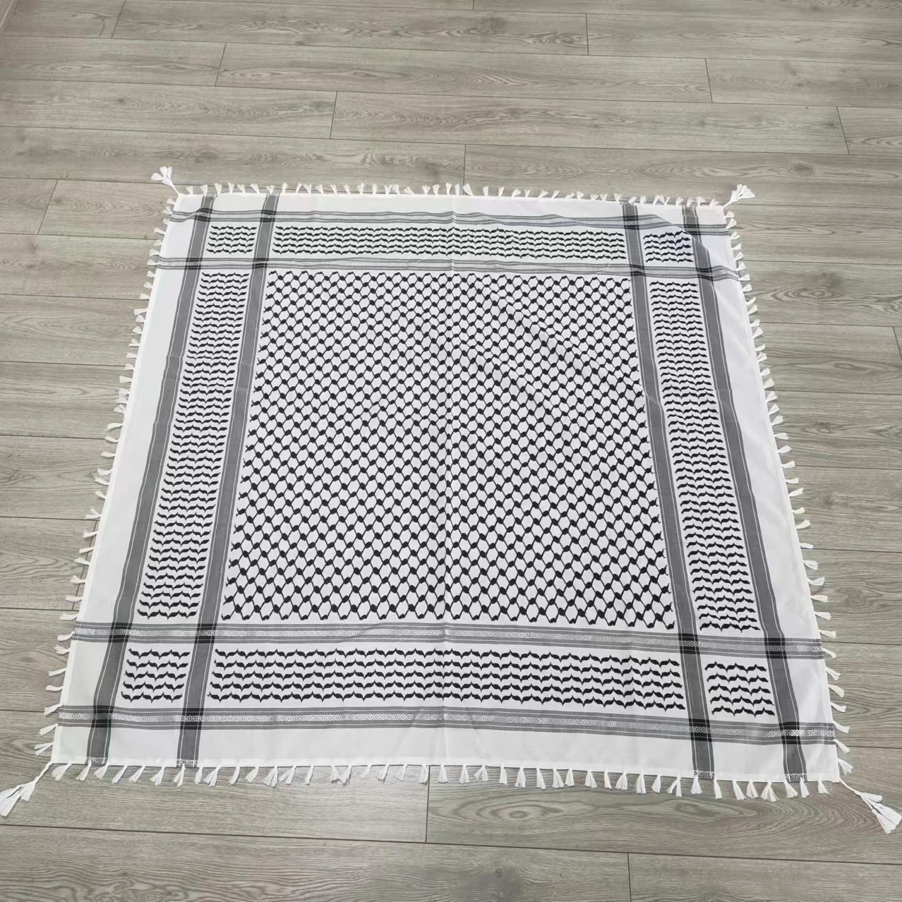 Original Kuffiyeh Cotton Woven Palestine keffiyeh Royal Shemagh Scarf Handmade Arab Ready for shipment 125x125cm