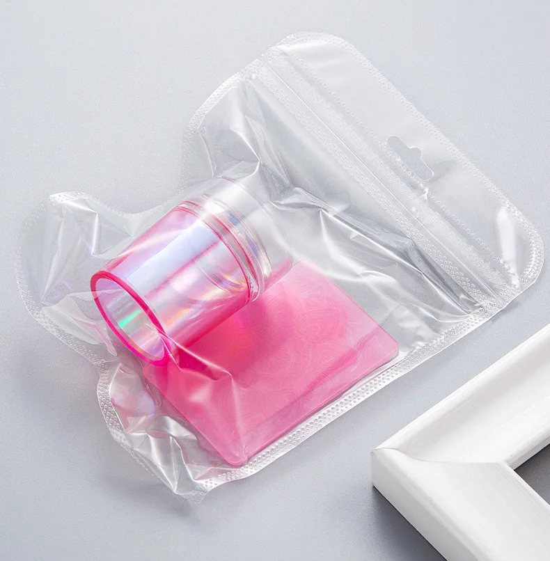 3pcs Kit Colorful Silicone Nail Stamper French Printing Nail Polish Stamping Plate Stamp Polish Seal Nail Stamper