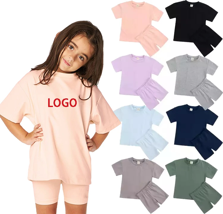 Wholesale Two Piece Kids Tales Clothes Set Cotton Short Sleeve Custom Clothing Sets Summer 2022