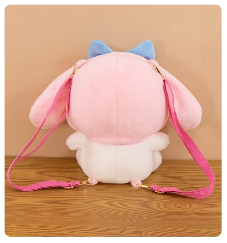 30CM Cartoon Kawaii Plush Backpack Toy Melody Fashion Backpack Cute Anime Stuffed Animals Backpack For Kid Toys Wholesale