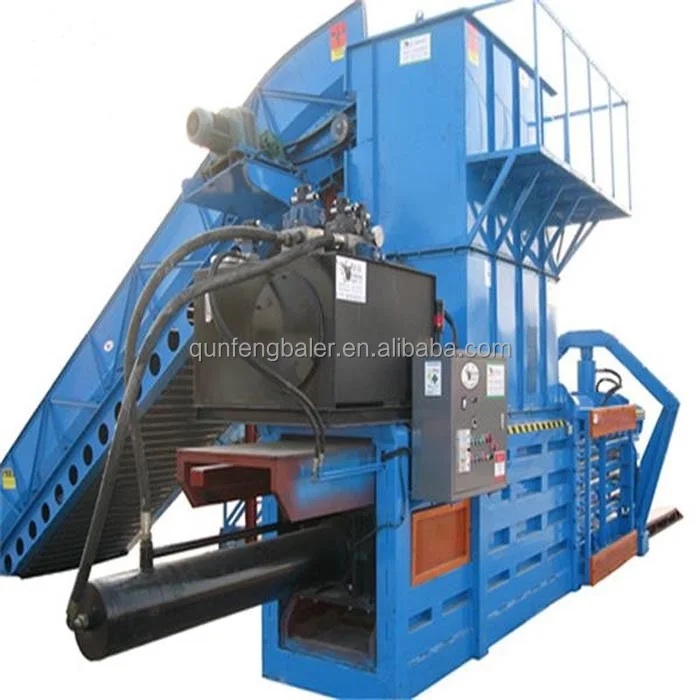 automatic hydraulic cotton bale press machine horizontal used clothing baling machine