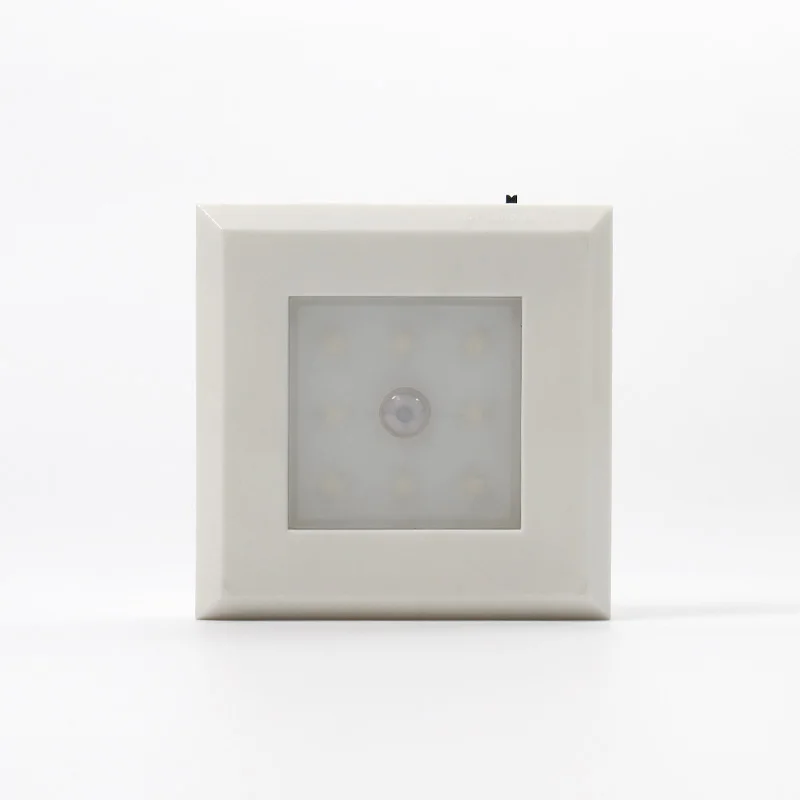 3pcs AAA Batteries Apply to Wardrobe LED Light Square LED Induction Lamp PIR Sensor Remote Control Led Light