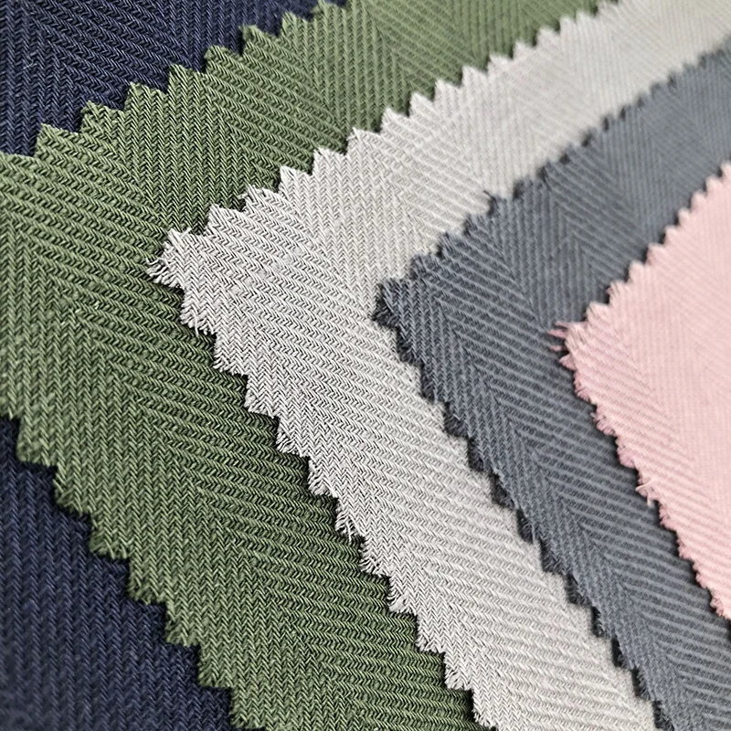  Высококачественная 25% Tencel 45% хлопок 30% Лен Смешанная Ткань саржевая ткань для рубашек