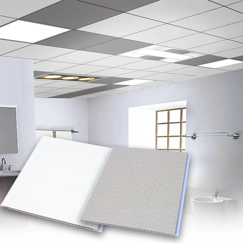 Indoor Decoration PVC Panel for Ceiling Customized Lamination PVC Ceiling Tiles 5.95m Length
