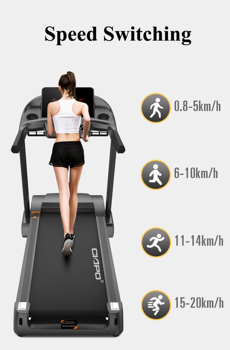 2022 Original China Factory Wholesale Load 150KG Commercial Electric Folding Treadmill Running Machine Indoor Fitness Equipment