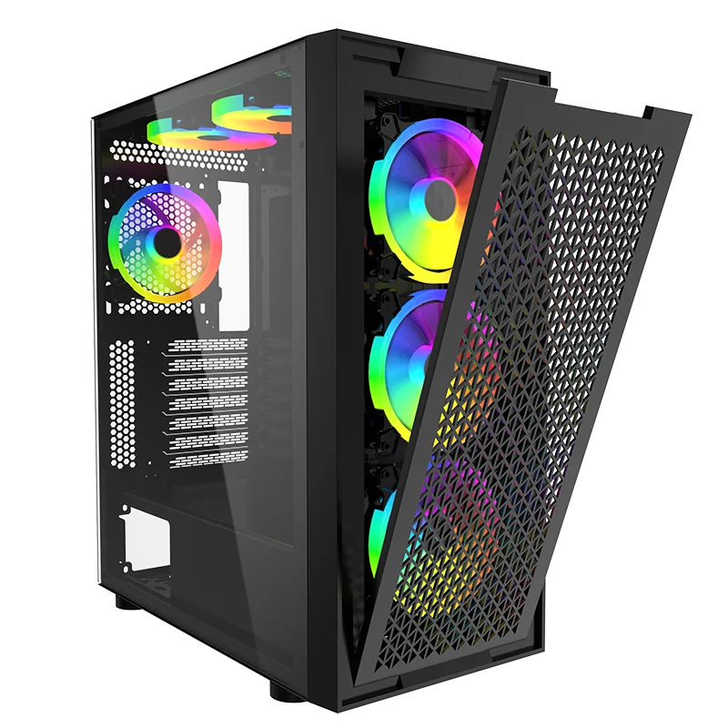 Powercase High Quality pc case Gaming pc cabinet gaming  Acrylic Gaming Computer Towers Case Spcc E-atx   Computer