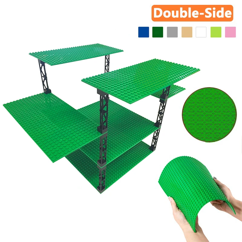 Bricks Base Plate 32*32 Studs Double-side Constructor Plates Stackable Classic Building Block Baseplate