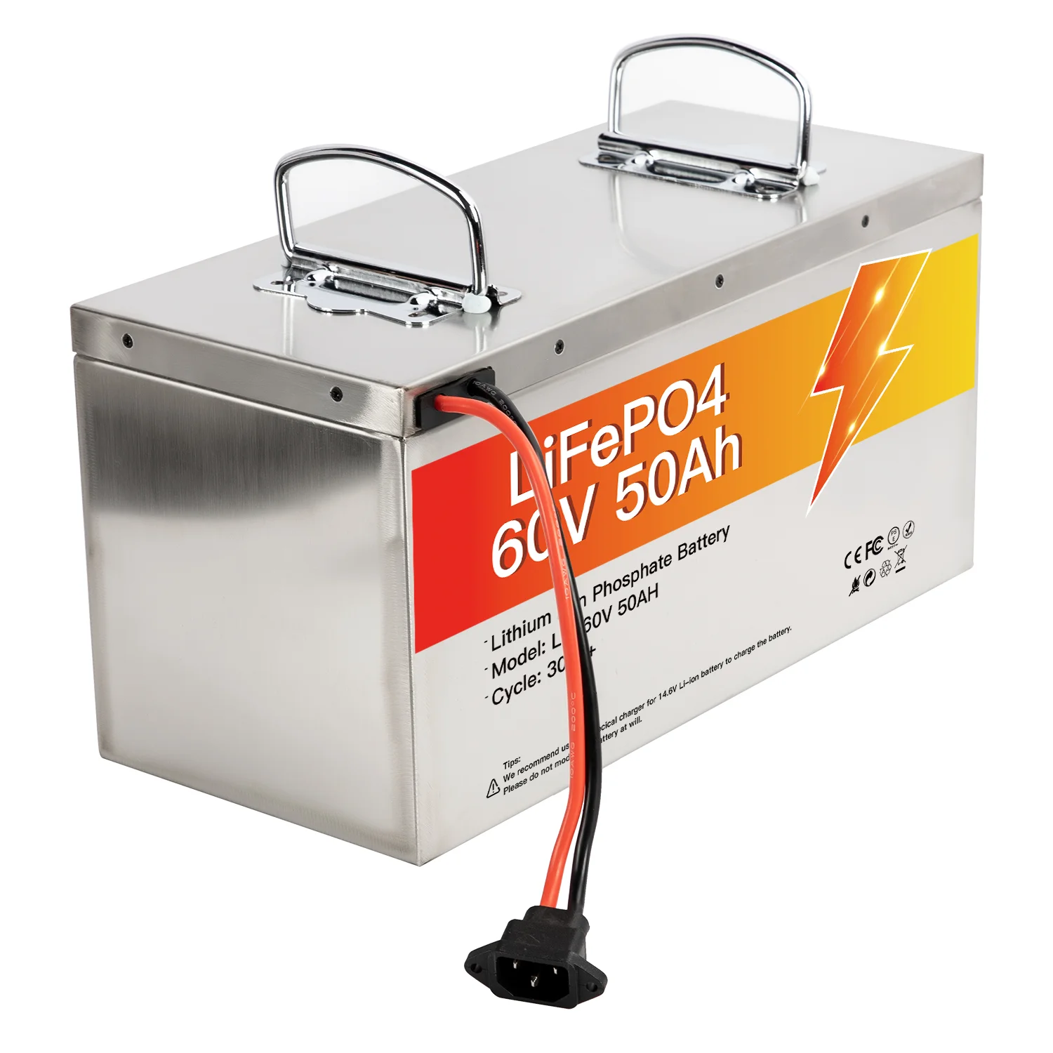 60V Rechargeable Lithium Battery Pack 50Ah Golf Cart Batteries with Lifepo4 48V/2V/24V/6V Solar Storage 100Ah+ Capacity
