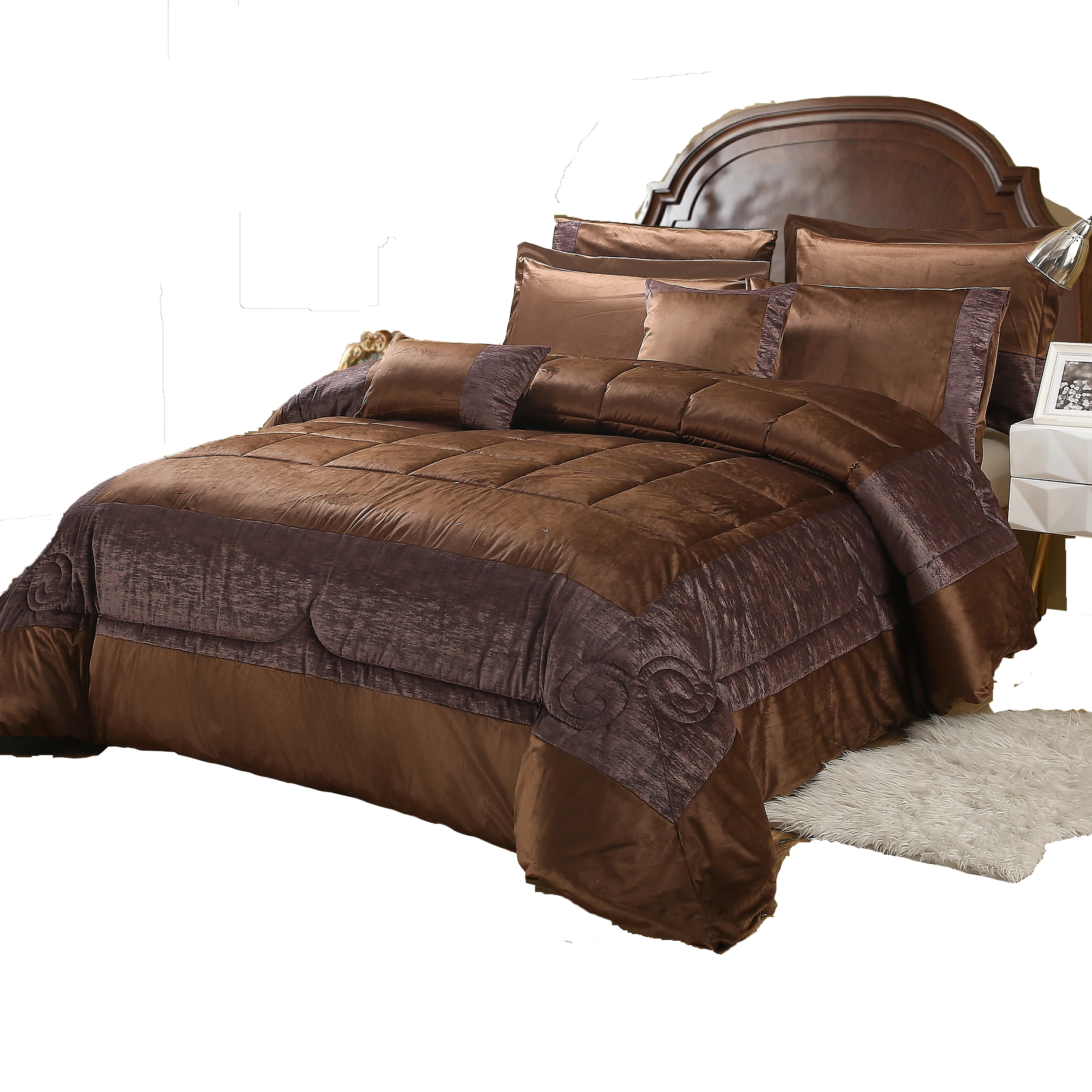 
6pcs Winter dutch velvet dubai king size comforter set  (62401029844)