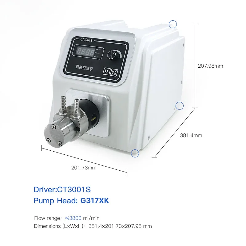 CT3001S Lab Gear Pump,Gear Metering Pump,Pulseless,Miniature Gear Pumps for Laboratory Applications,Precision Gear Metering Pump