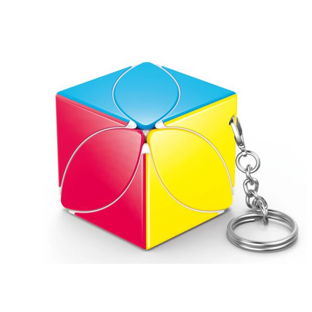 Children educational toys mini rubic cube 3 x 3 4 x 4 key chain rubix cube 3x3 pixel style 3d magic cube 3*3