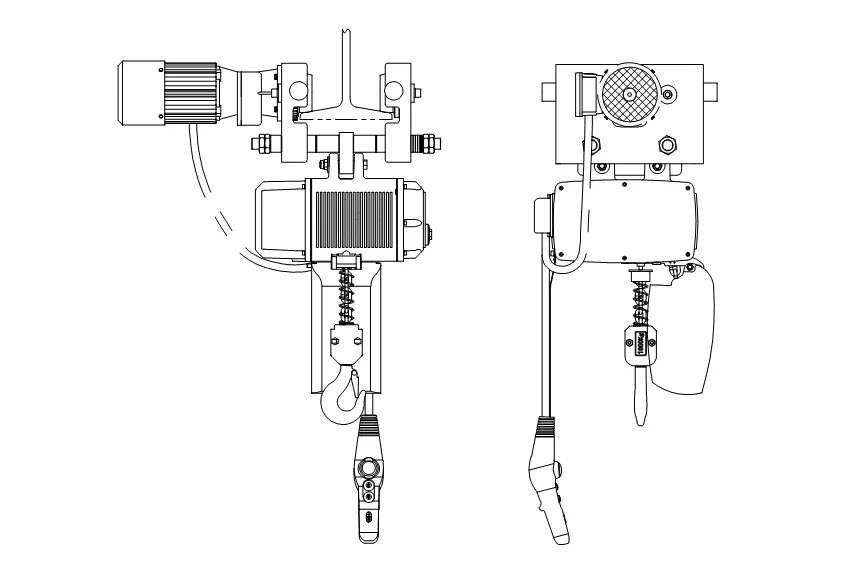 Industrial Quality 1t Electric Chain Hoist with Motor Core Component