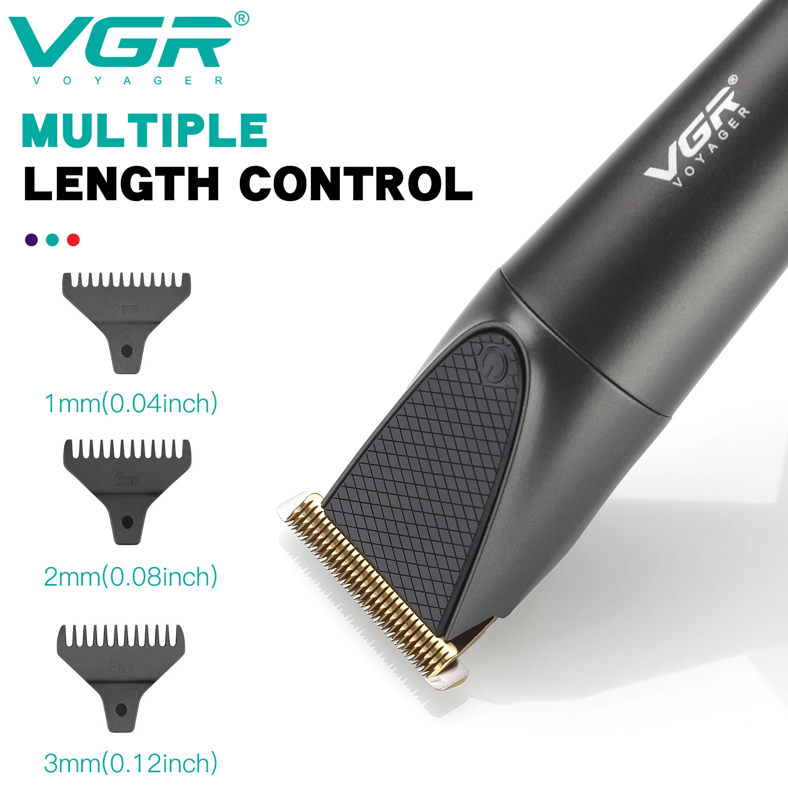  Vgr 0mm-3mm Zero Gap Waterproof Cordless Professional V-090 Manufacturing Hair Cut Trimmer
