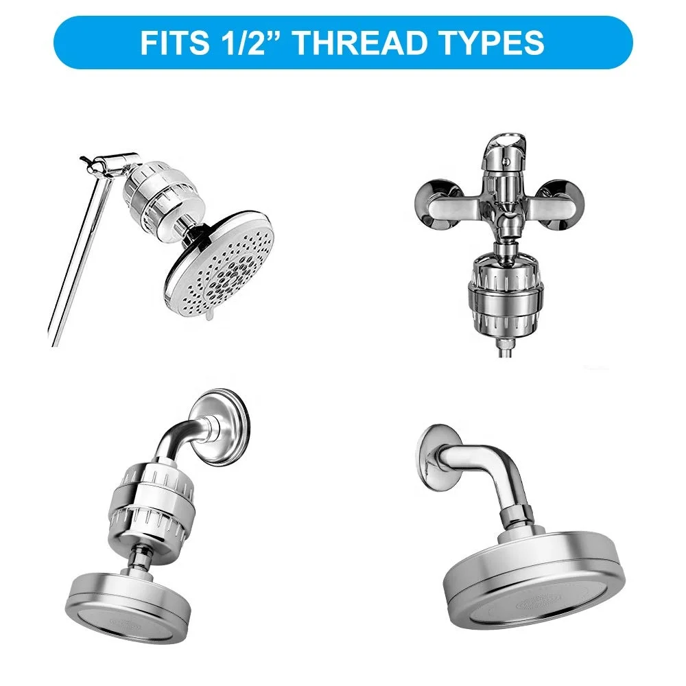 Improves the Condition of Skin Hair and Nails Shower Head Filter Set Shower Filter