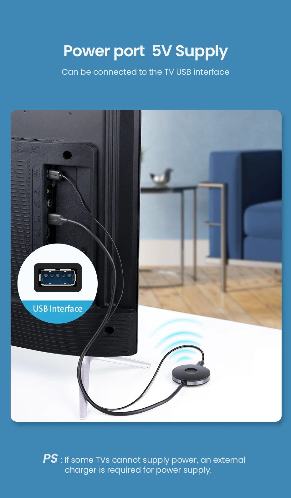Ugreen 4K 1080P 5G Мобильный экран литой зеркальный HD Беспроводной Wi-Fi дисплей адаптер приемник для iPhone Mac iOS Android к