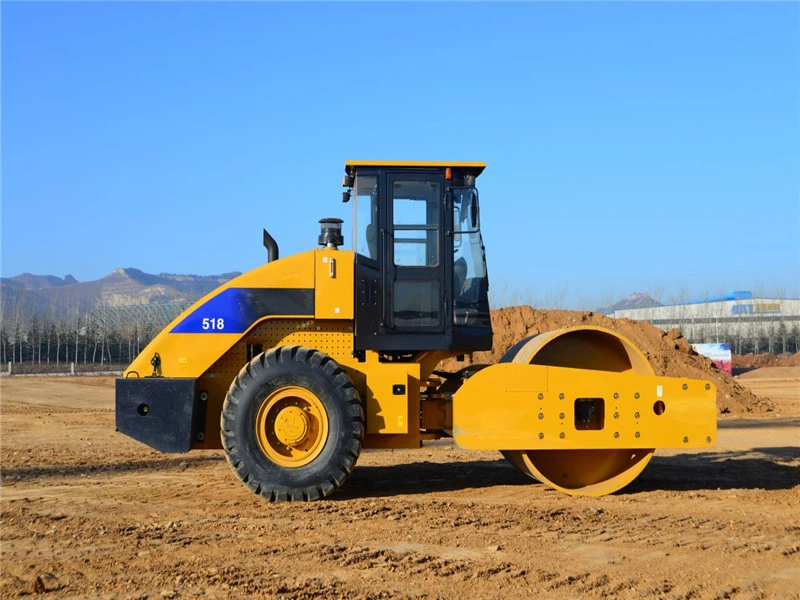 Shandong Qingzhou 18 Tons Single Drum Roller SEM518 Excellent Price with 8 Ton Diesel Engine and Core Components-Bearing Gear