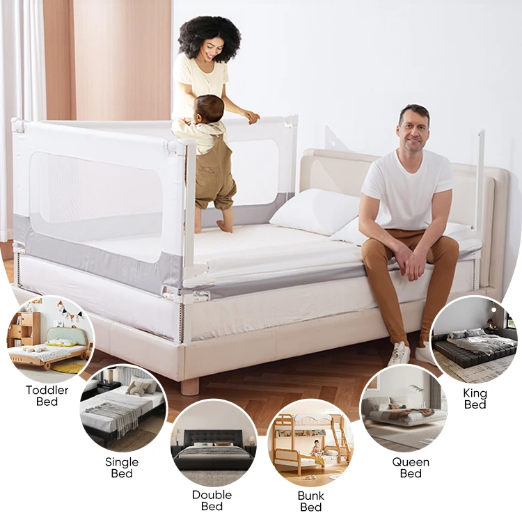 More Sturdy Toddler Baby Bed Rail Guard Healthy Material Protection Safety Barrier Avoid Slipping Bed Rails for Baby
