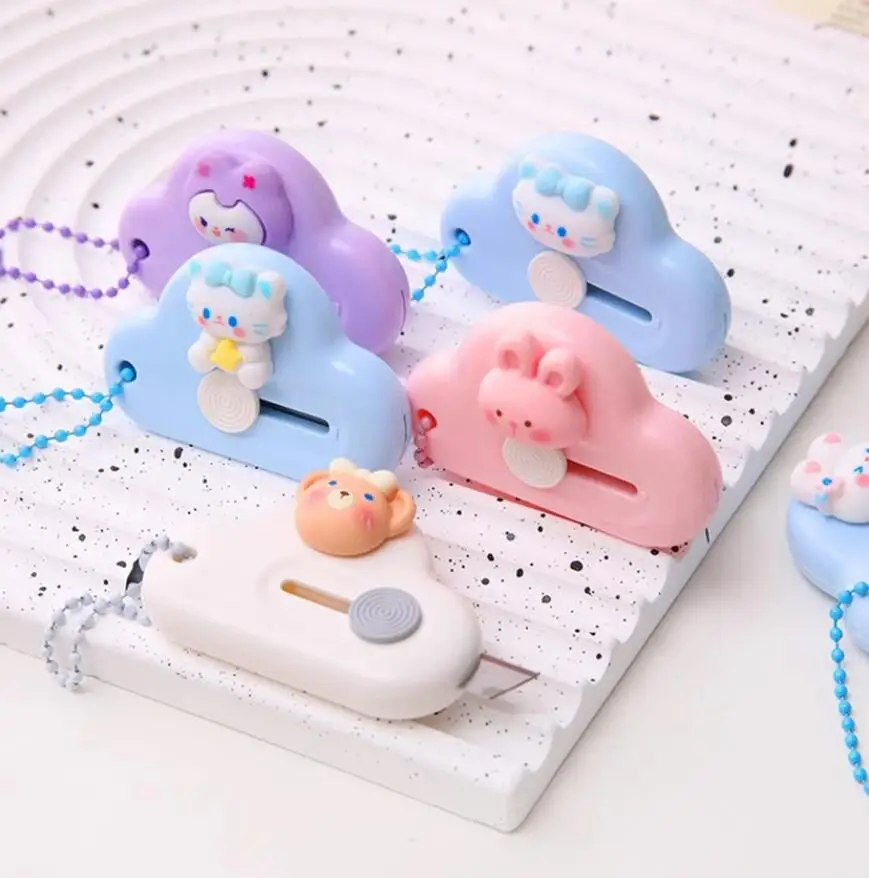 Cute Utility Knife Keychain Mini Craft Wrapping Box Paper Envelope Cutter Utility Knife Letter Opener Letter Opener Stationery