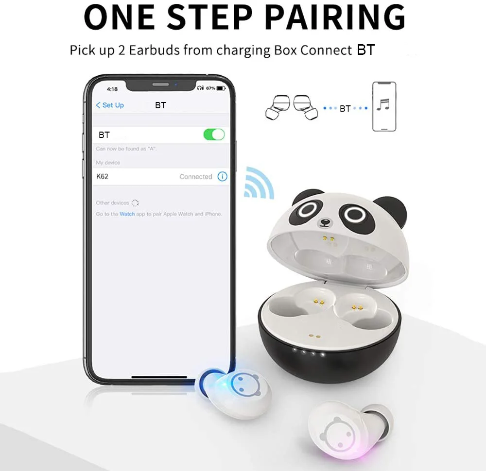 Lenovo Thinkplus Live Pods X15 Tws Bt5.0 Earbuds Panda Wireless Headphones Earphone