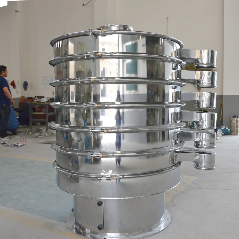 Circular Vibration Separator Beverage Food Fruit Filter Screening Machine Chocolate Soya Milk Vibrating Liquid Sieve for Oil