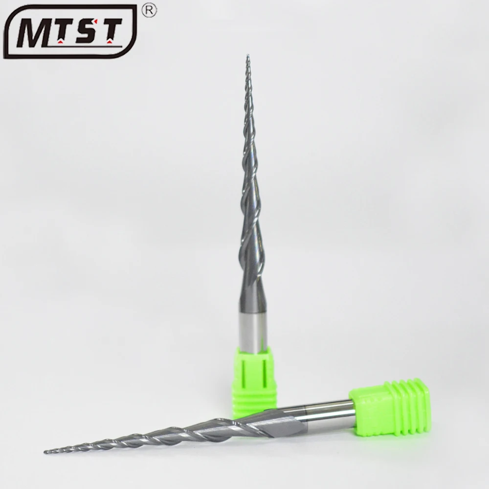 6 8mm handle black coated double edge taper ball end milling cutter woodworking board deep relief carving cutter head