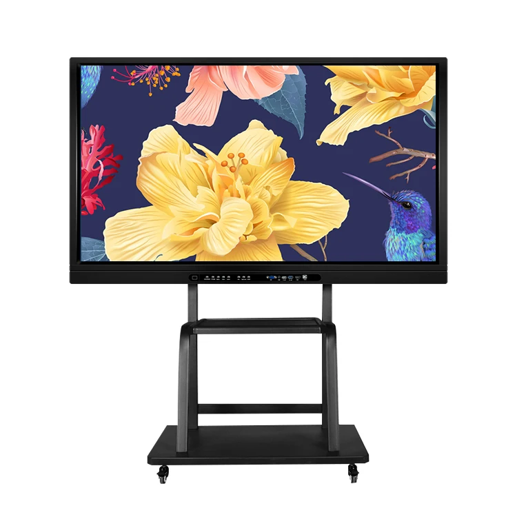 price supplier 65 75 86 100 inch mobile school interactive clever whiteboard wifi E board TV optical sensor digital smart board