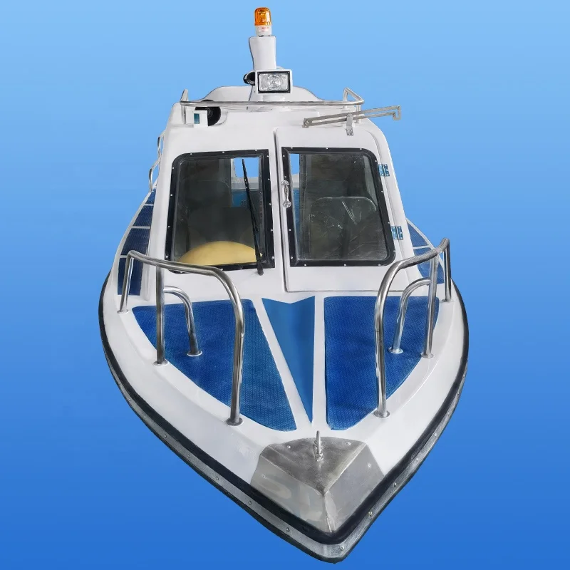 17ft/5.2m fiberglass small jet ski wave boat half closed cabin speed boat for sale