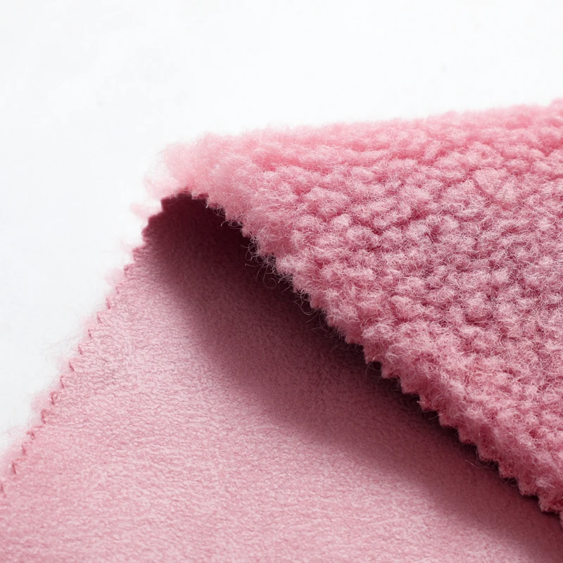 
polyester faux leather fabric custom super thick polar fleece fabric 