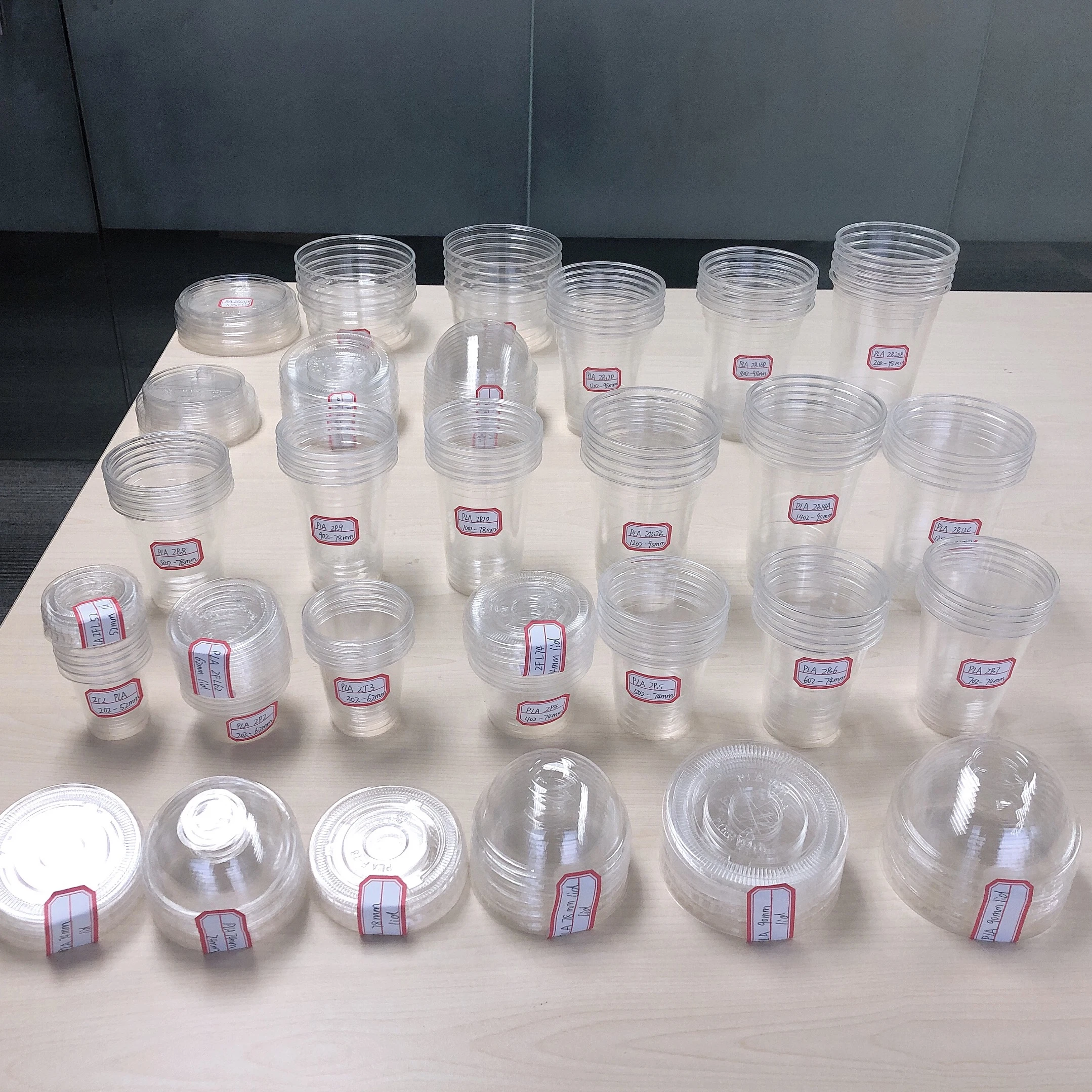 wholesale custom 20oz pet type clear disposable plastic frappe cups with dome lid transparent ice 24oz coffee cup