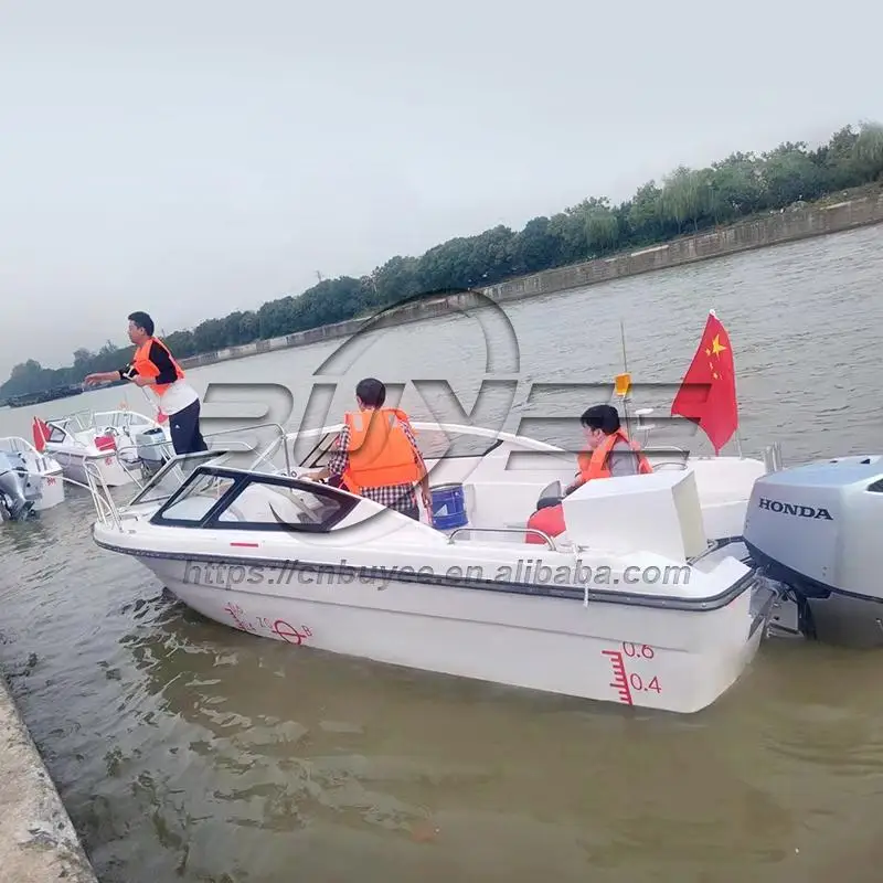 10 Passengers Fiberglass Open Speedboat 23FT/7M Long Life Durable Yacht Without Outboard Motor