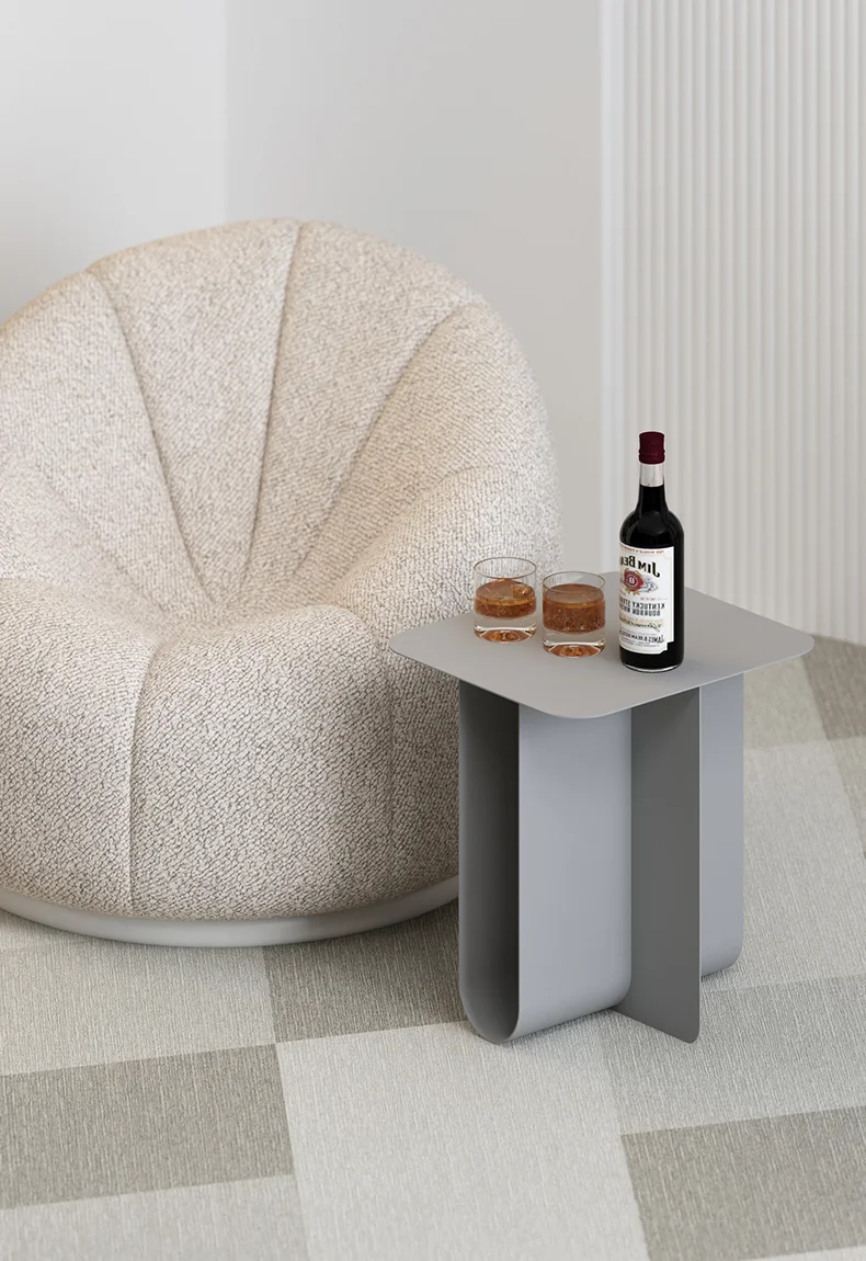 Белые квадратные столы металлические журнальные столики с хранилищем для спальни боковой