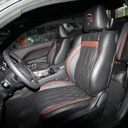 Роскошный дизайнерский фиолетовый дешевый чехол на сиденье автомобиля из дышащей ПВХ кожи на заказ