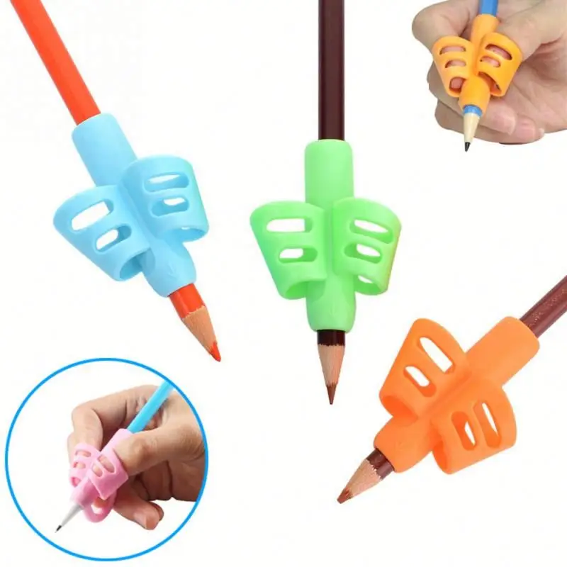 K553 Children Pencil Holder Tools 3Pcs/Set Two Finger Ergonomic Posture Correction Tools Pencil Grip Writing Aid Grip